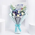 Best Brother Flower Boquuet with Rakhi and Chocolate