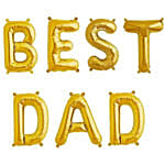 مجموعة من بالونات الفويل الذهبية على شكل أحرف أفضل أب