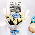 كومبو كيك و ورد لأفضل أب