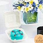 Best Dad Ever Flowers Cake N Mug