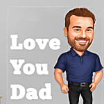 هدية عيد الأب - كاركتير أكريليك مخصص بالصورة مع إضاءة