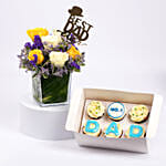Best Dad Flowers and Cupcakes