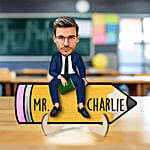 شخصية كاريكاتورية هدية للمعلم