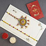 Bhaiya Bhabhi Beads Rakhi N Motichoor Laddoo