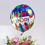 Birthday Balloon Flower and Card Combo