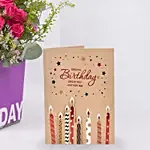 Birthday Balloon Flower and Card Combo