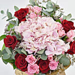 Birthday Surprise Vanilla Cake and Flowers