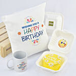 Birthday Wish Lunchbox Chocolate Cake Mug N Cushion