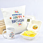 Birthday Wish Lunchbox Redvelvet Cake Mug N Cushion