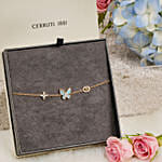 Blue Butterfly Cerruti 1881 Bracelet and Flowers