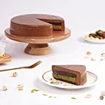 Blue Orchids Bouquet With Dubai Cake