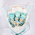 Blue Roses and Rochers Bouquet