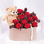 Blush Cuddles Roses Arrangement