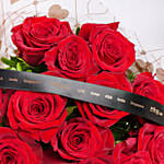 بوكيه ورد الحب | 12 وردة جوري أحمر