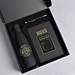 Bottle And Diary Gift Box For Boss