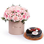 Box of Pink Blush With Hazelnut Cake