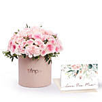 Box of Pink Blush With Mothers Day Greeting Card