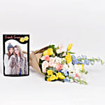 Brighter Days Bouquet with Personalised Caricature