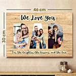 هدية عيد الأب - إطار صورة خشبي مخصص بمجموعة صور