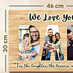 هدية عيد الأب - إطار صورة خشبي مخصص بمجموعة صور