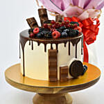 Candy Topped Choco With Flowers