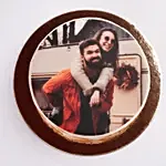 caramel Anniversary Photo Cake 1 Kg