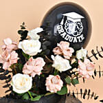 Celebrate Graduation Flowers Bouquet with Cake