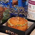 سلة هدايا عيد ميلاد باللون الأزرق