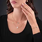 Cerruti 1881 Butterfly Jewel set with Floral Arrangment