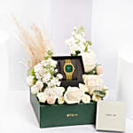Cerruti 1881 Rose Gold Green Mop Watch For Her