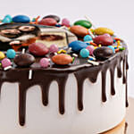 Chocolate Drip MNM Photo Cake For Anniversary 1.5 Kg