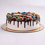 Chocolate Drip MNM Photo Cake For Anniversary One Kg