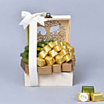 600 جرام شوكولاته بلجيكية فاخرة مرتبة في بوكس خشبي مميز