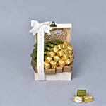 600 جرام شوكولاته بلجيكية فاخرة مرتبة في بوكس خشبي مميز