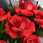 Chocolate Truffles and Bunch of 6 Red Roses