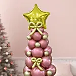 Christmas Balloons Tree And Gift Wrap Arrangement
