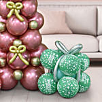 Christmas Balloons Tree And Gift Wrap Arrangement
