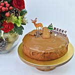 Christmas Sparkles Flower Arrangement with Cake