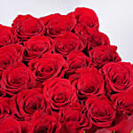 Classic Red Roses Arrangement In White Box