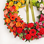 Colorful Flowers Wreath