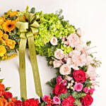 Colorful Flowers Wreath