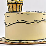 Comical Treat Birthday Marble Cake