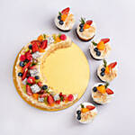 Cresecent Moon Fruit Cake with Cupcakes