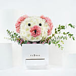 شوكولاتة مع بوكس ورود منسق بشكل دبدوب