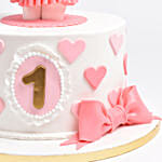 Cute Kitty Red Velvet Cake For Baby Girl