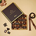 شوكولا بلجيكيه فاخرة - بوكس 16 قطعة شوكولاته داكنة