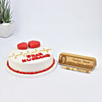 Dear Husband Birthday Vanilla Cake With Personalised Pen Box