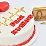 Dear Husband Birthday Vanilla Cake With Personalised Pen Box