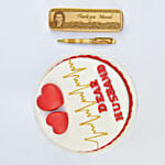 Dear Husband Birthday Vanilla Cake With Personalised Pen Box