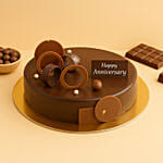 كيك فدج بالشوكولاتة للذكرى السنوية حجم وسط